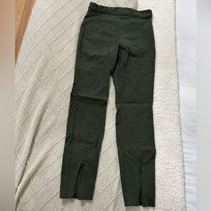Olive Green High-Waisted Pants